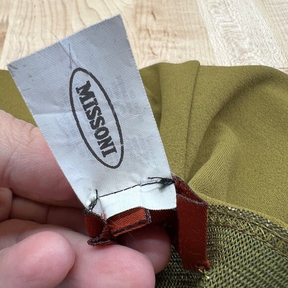 Missoni Wide-Leg Pants Pull-On Yellow Size 44 IT Size 8 - Picture 11 of 12